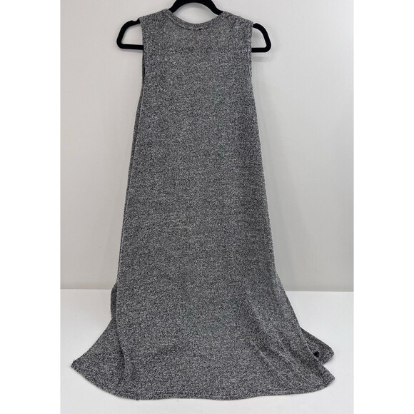 LulaRoe Women's Side Slit Marled Gray Knit Joy Long Line Duster Vest Size M - Picture 4 of 5